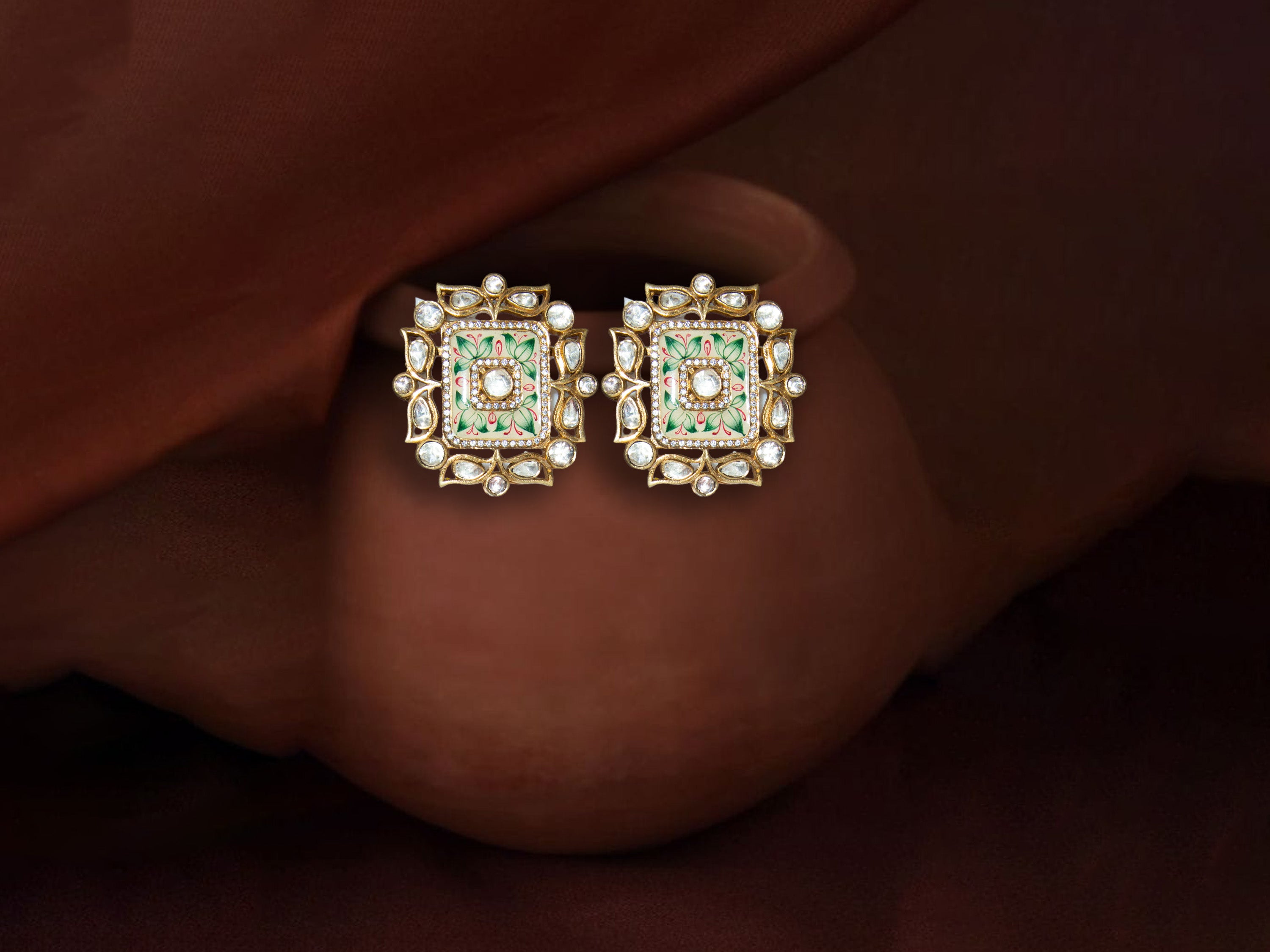 Royal Meenakari Stud Earrings