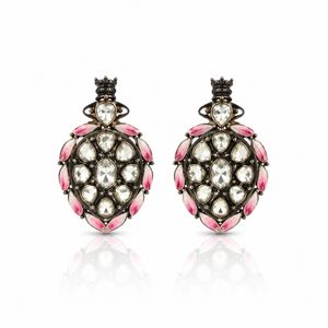 Antique Polki Leaf Stud Earrings