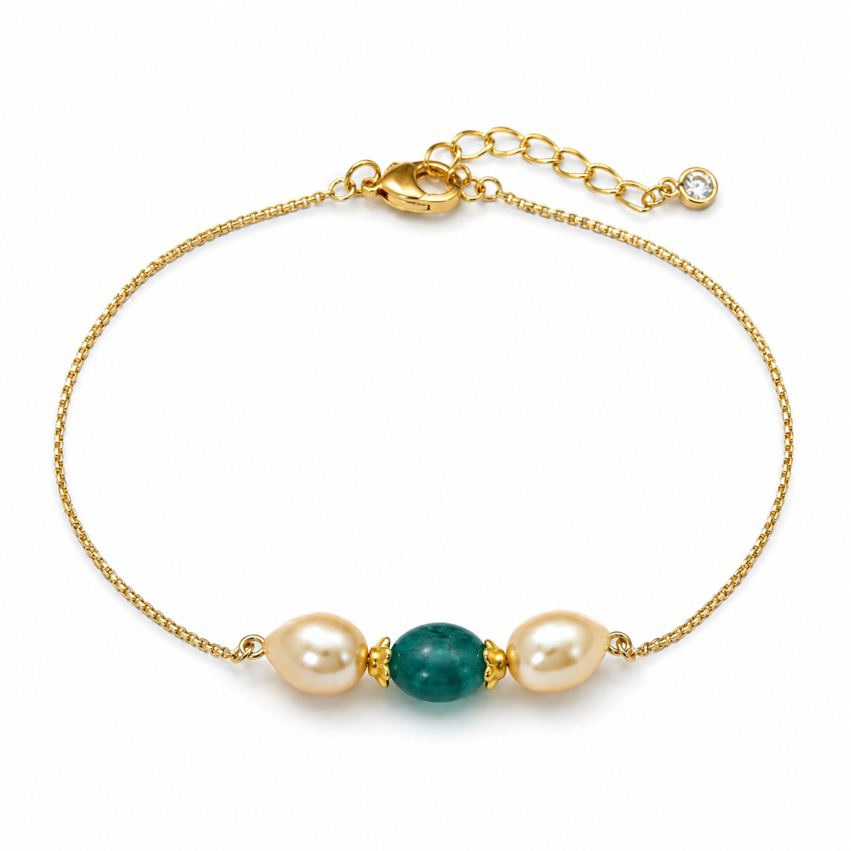 Pearl & Onyx Stone Bracelet
