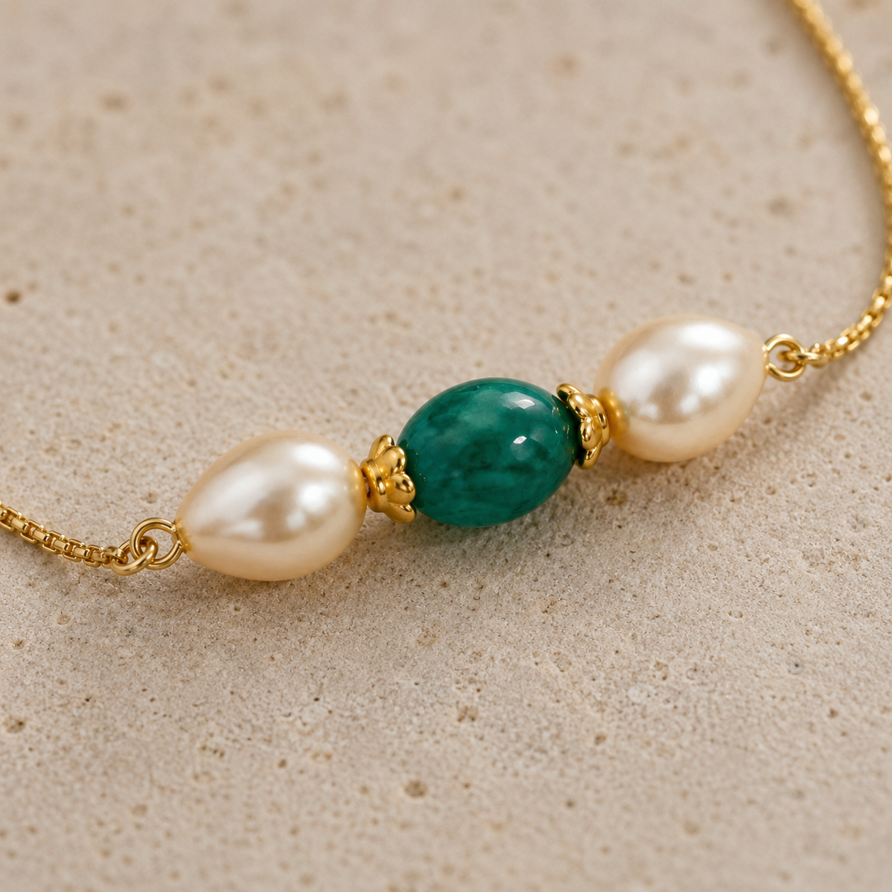 Pearl & Onyx Stone Bracelet