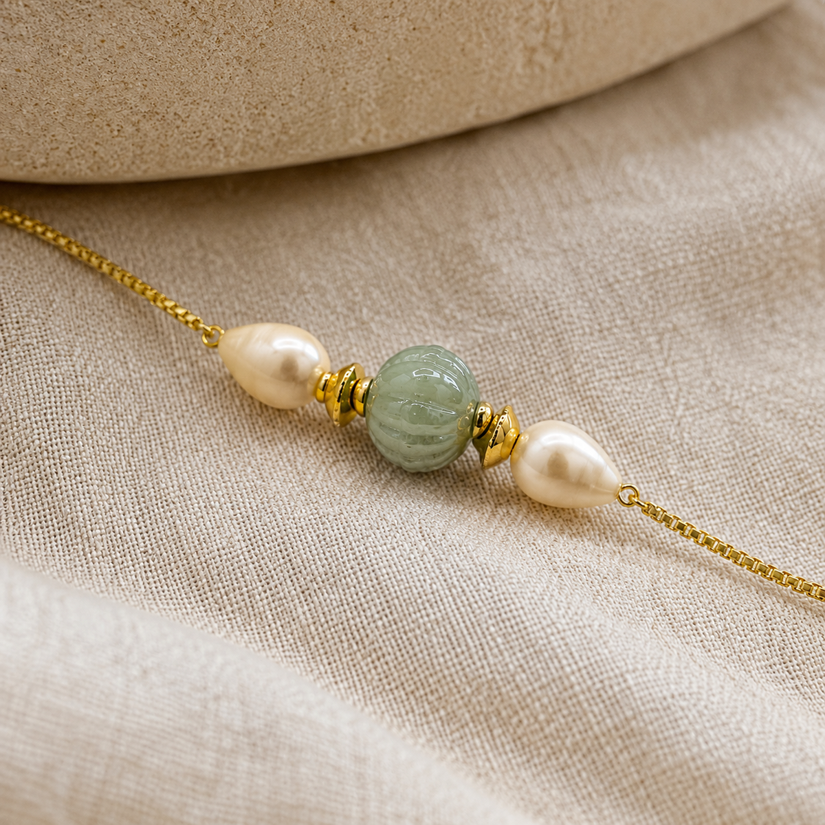 Strawberry Pearl Adjustable Bracelet