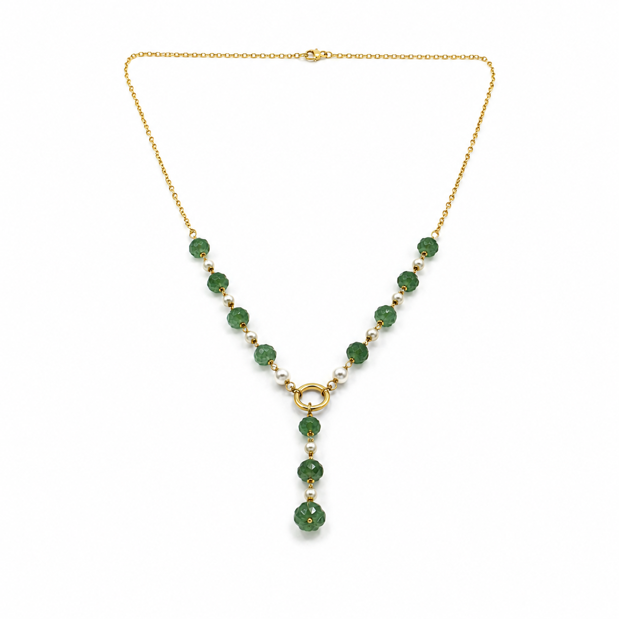 Strawberry Pearl Drop Necklace