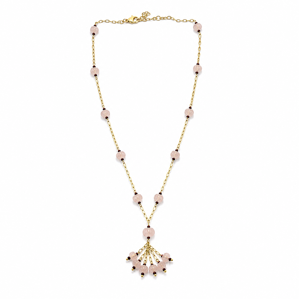 Pink Strawberry Tassel Necklace