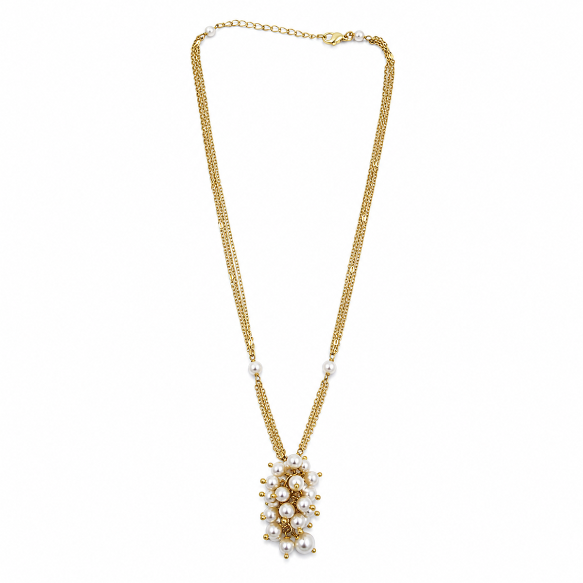 Pearl Cluster Pendant Necklace