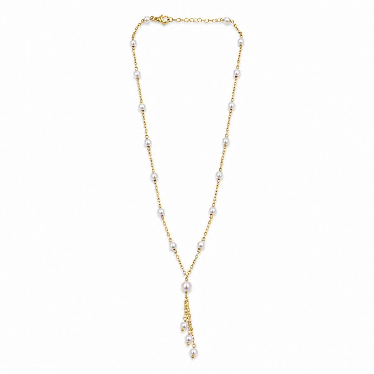 Pearl Drop Tassel Necklace