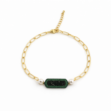 Emerald Noir Statement Bracelet
