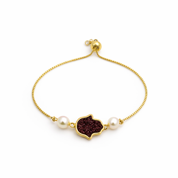 Royal Wine Snapchat Pendant Bracelet