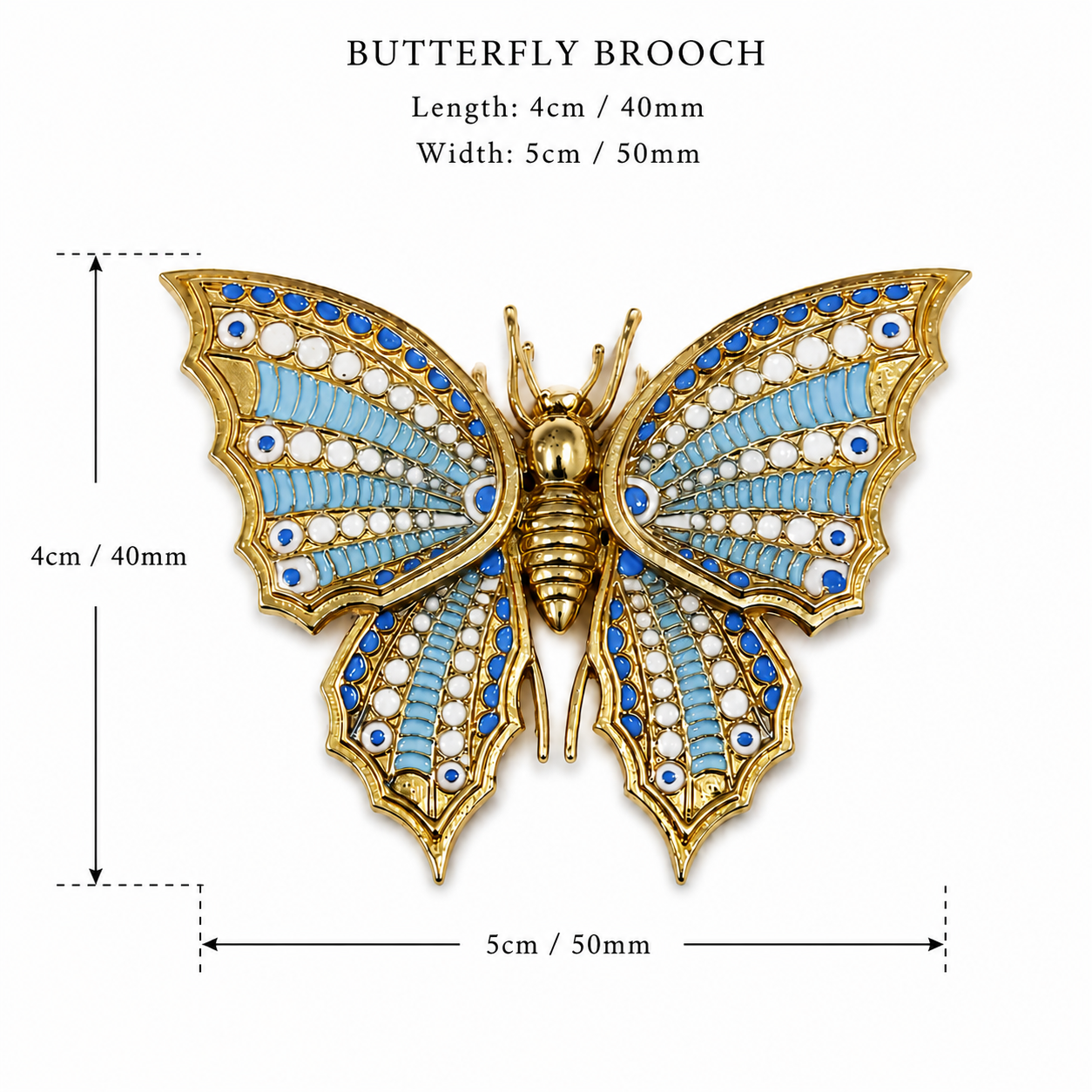 Butterfly Brooch Pin | Elegant Designer Statement Brooch