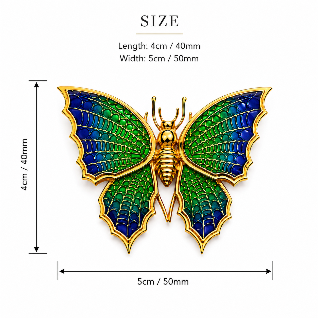 Butterfly Brooch Pin | Designer Statement Brooch