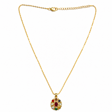 Laghu Ratna Navratna Pendant Necklace – Petite Sacred Pendant