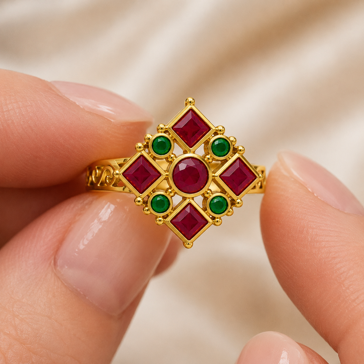 Ravi Bindu Ring – Elegant Statement Ring