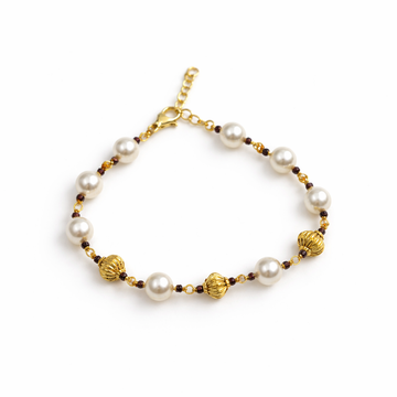 Royal Pearl & Gold Accent Bracelet