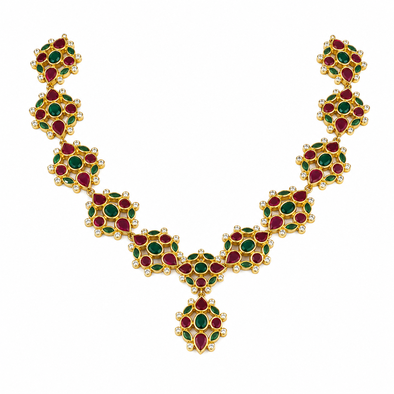 Maharani Navratna Necklace – Regal Elegance Reimagined