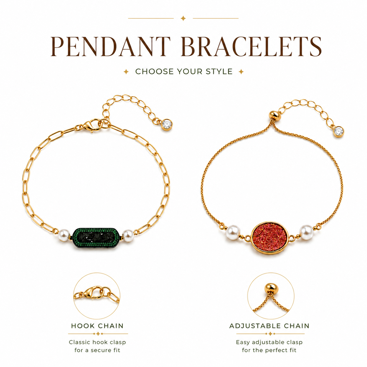 Strawberry Pearl Adjustable Bracelet