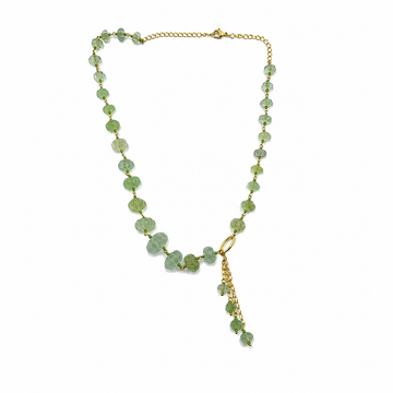 Verdant Drop Strawberry Bead Necklace